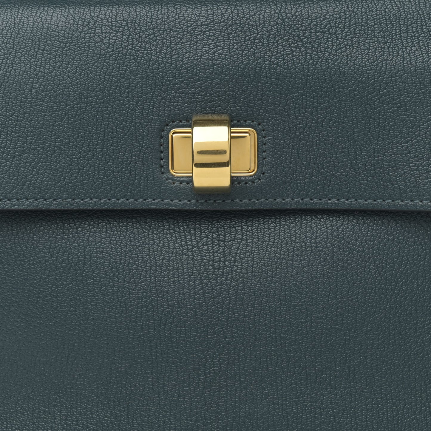 Goatskin Madras Click Top Handle Petrolio Black