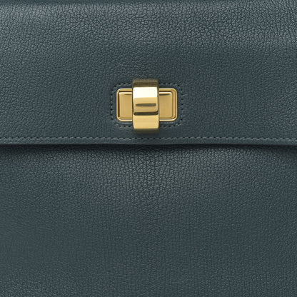 Miu Miu Goatskin Madras Click Top Handle Petrolio Black 8 of 11