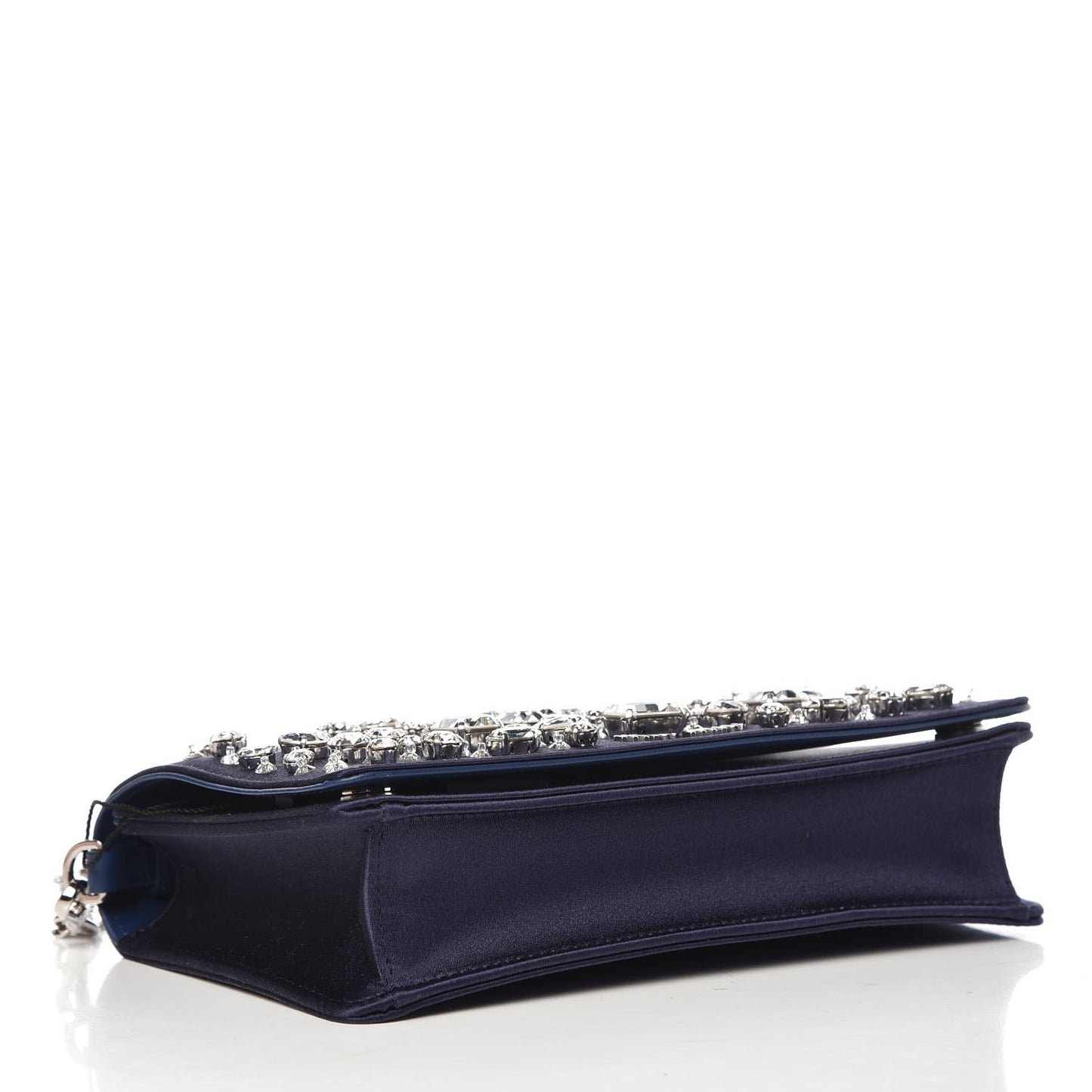Satin Raso Crystal Embellished Delice Wallet On Chain Baltico