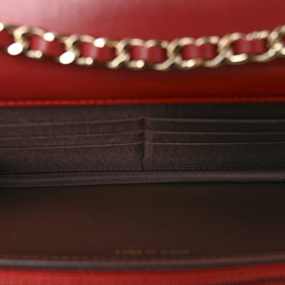 Chanel Lambskin Quilted Trendy CC Wallet On Chain WOC Red 5 of 12
