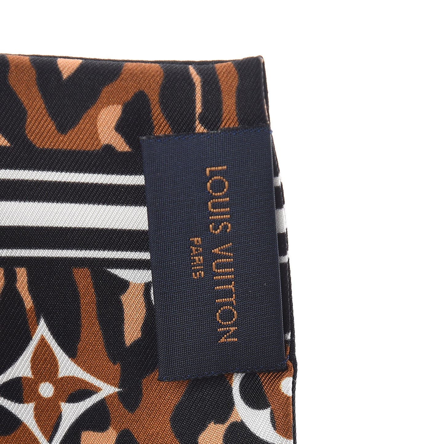 Silk Monogram Giant Jungle Bandeau Black