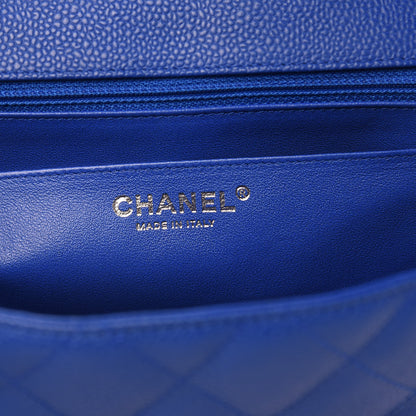 Chanel Caviar Quilted Jumbo Single Flap Blue 6 of 10