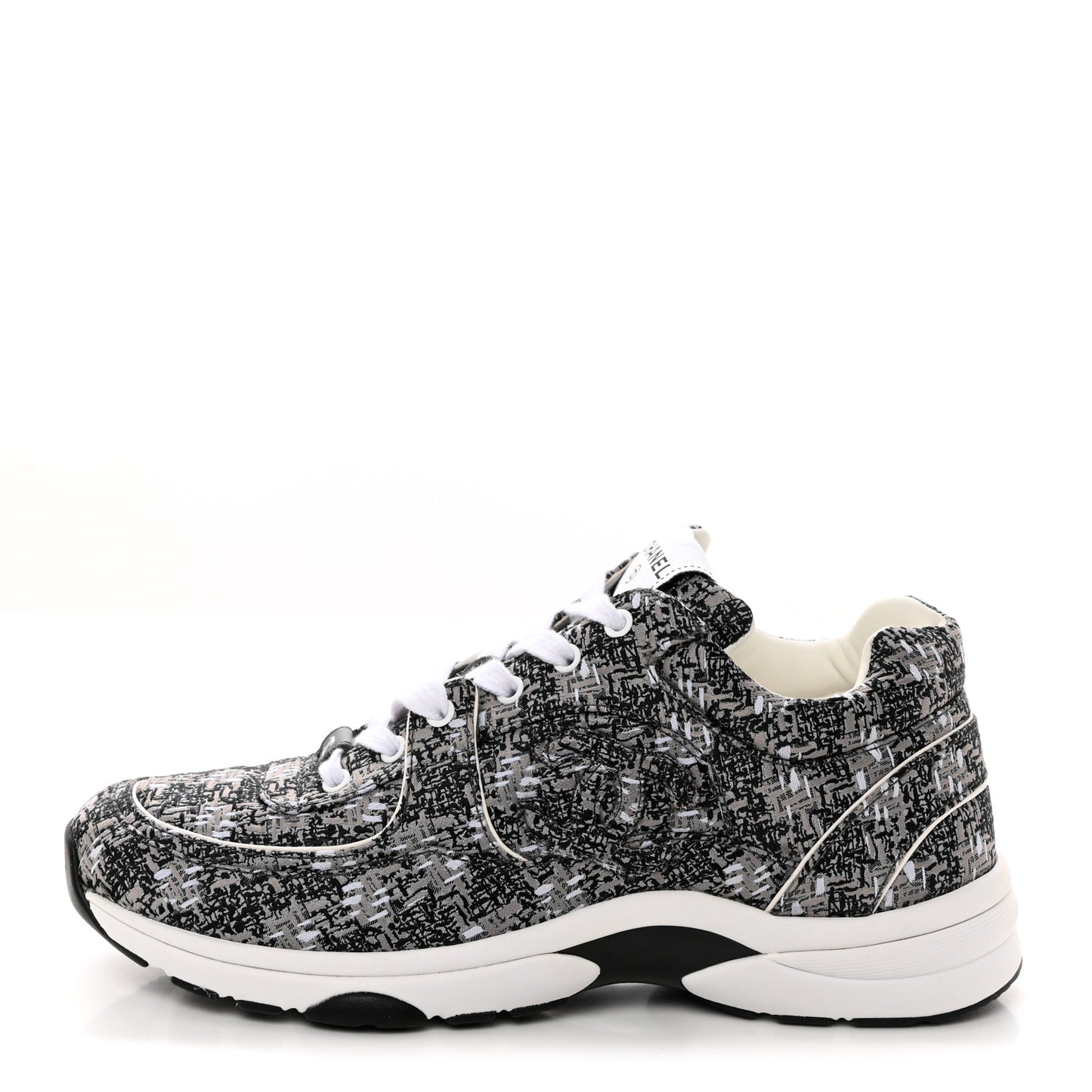 Tweed CC Sneakers 40.5 Grey Black