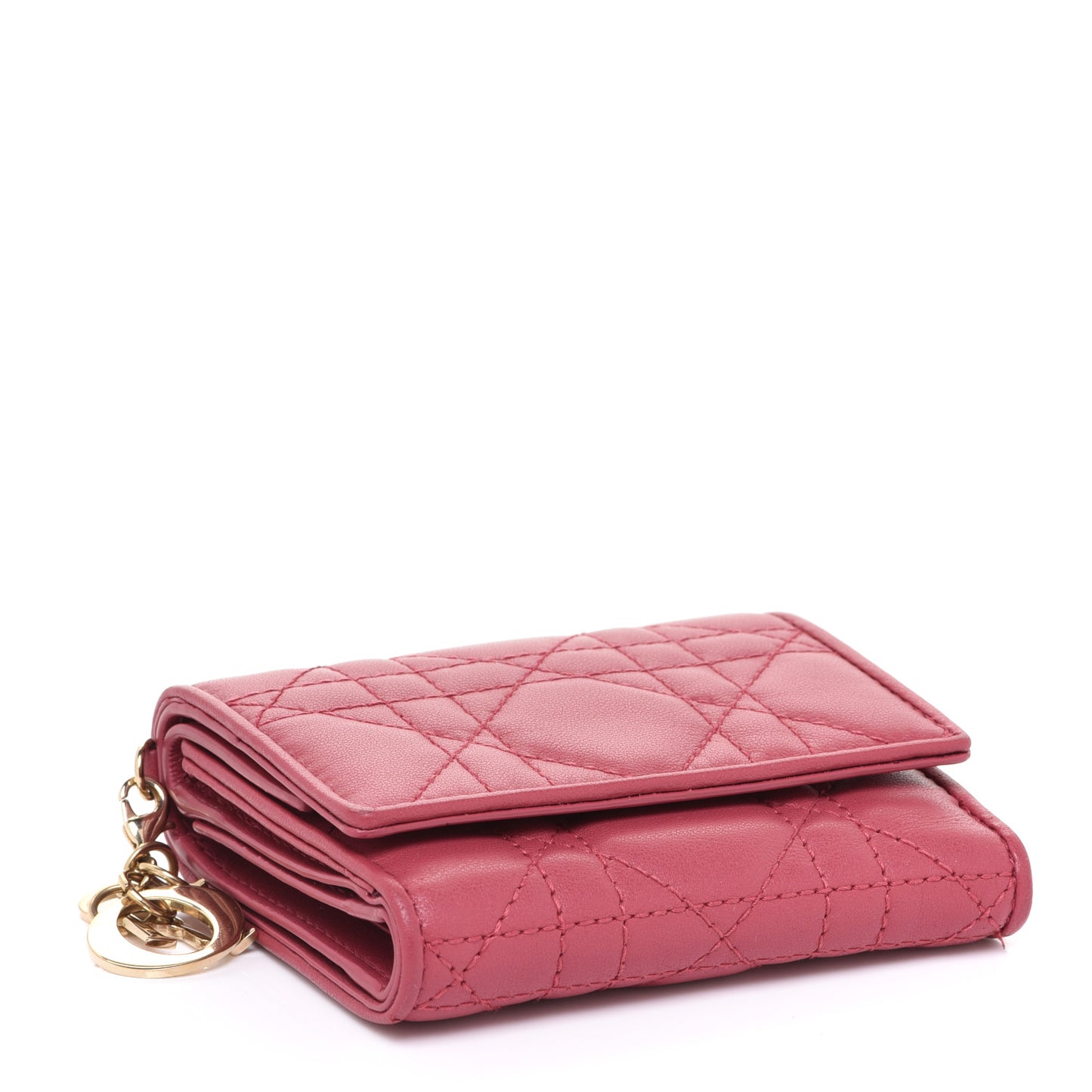 Lambskin Cannage Lady Dior Lotus Wallet