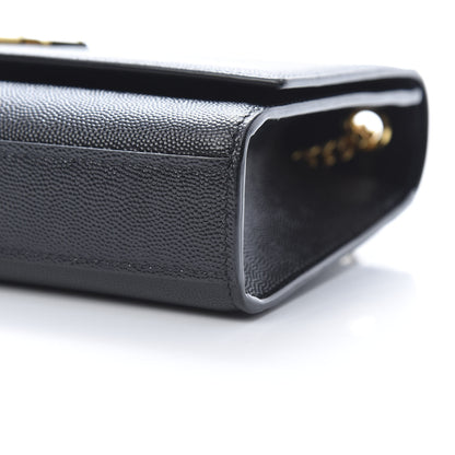 Saint Laurent Grain De Poudre Medium Classic Monogram Kate Satchel Black 10 of 12