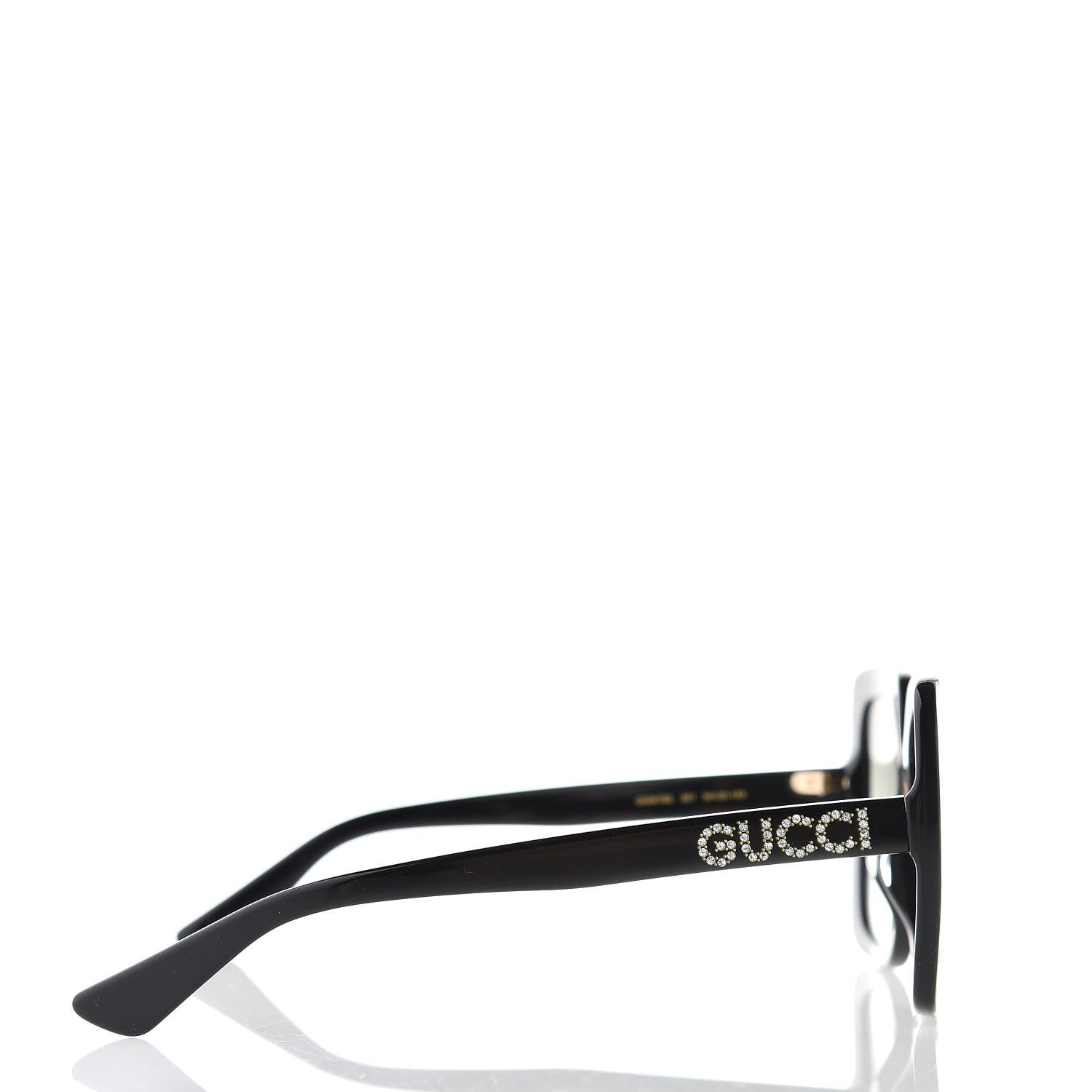 Gucci Crystal Square Frame GG Sunglasses GG0418S Black 3 of 8
