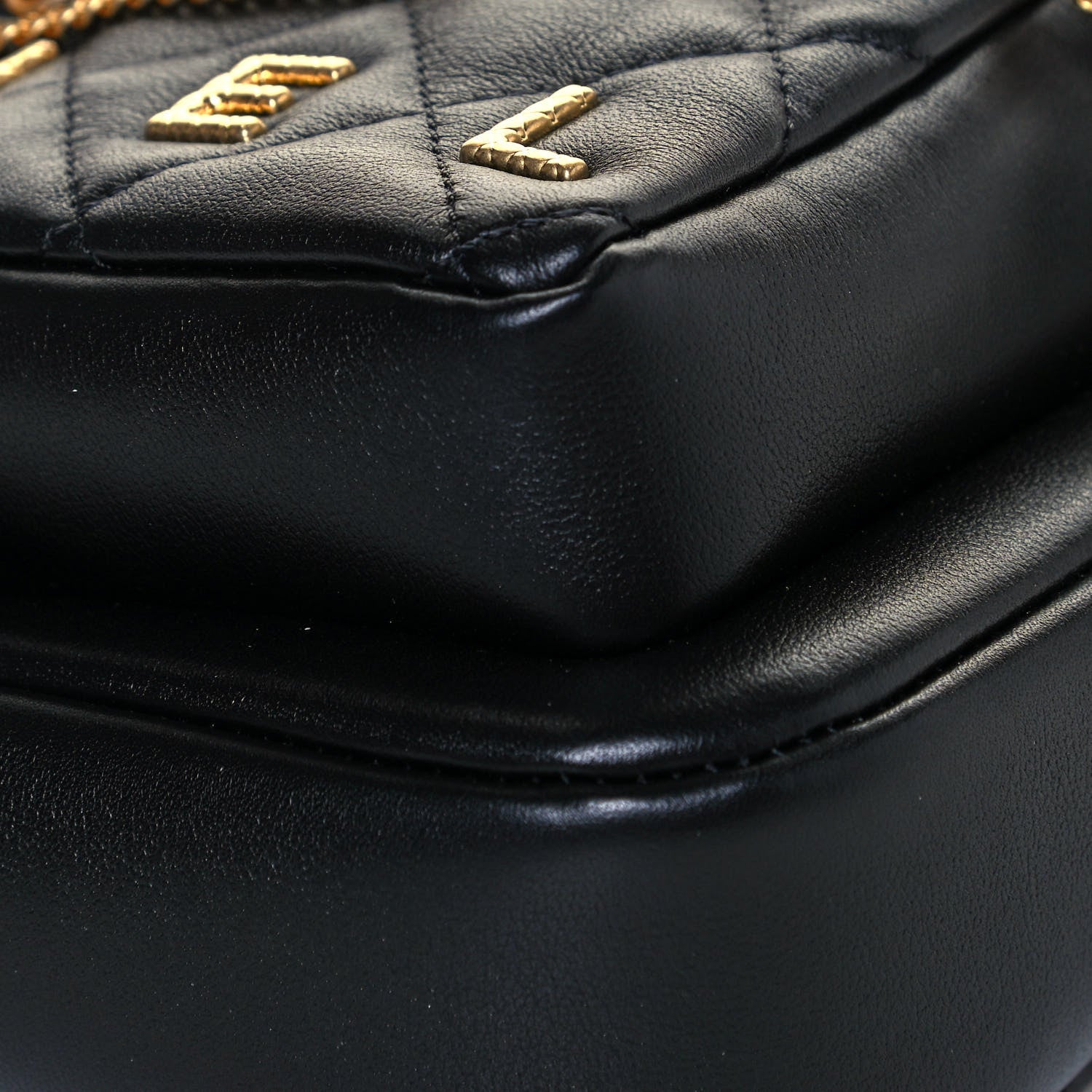 Chanel Calfskin Quilted Large Camera Case Black 10 of 13