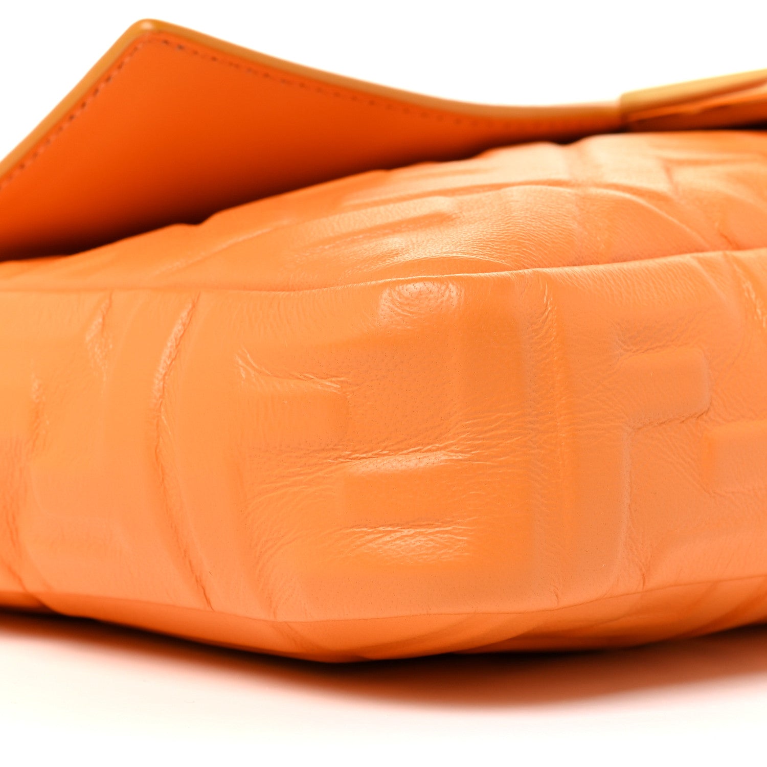 Fendi Nappa FF 1974 Embossed Baguette Clementine 8 of 13