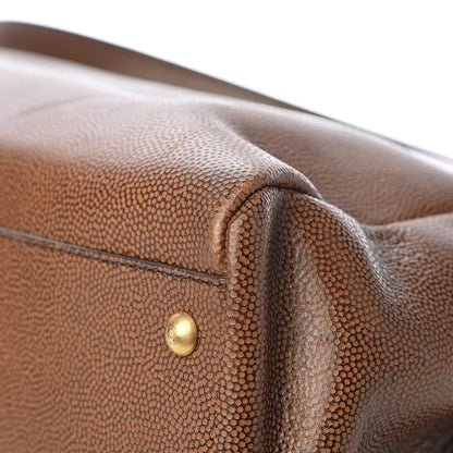Fendi Patent Large Peekaboo Iconic Satchel Brown 12 of 14