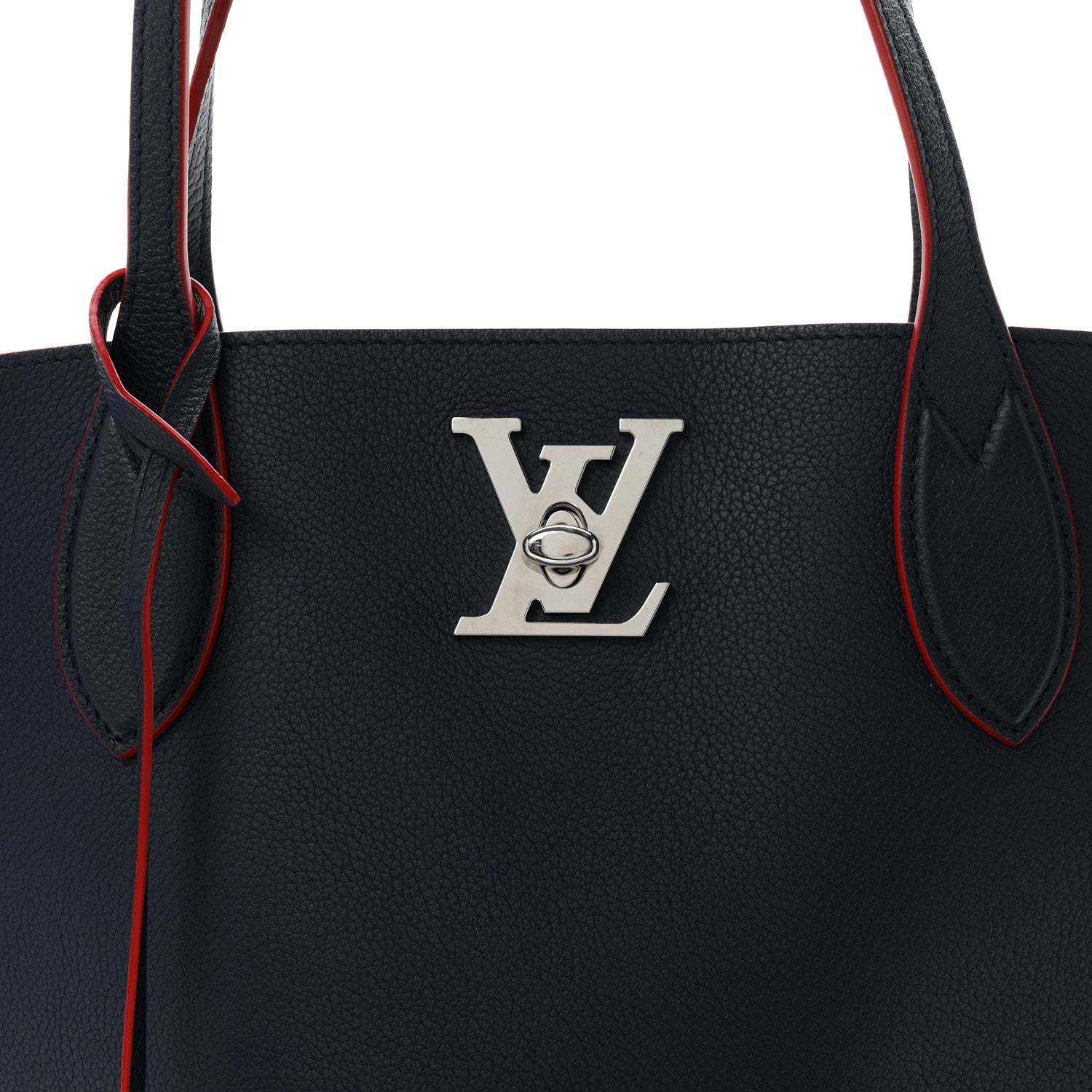 Louis Vuitton Calfskin Lockme Go Tote Marine Rouge 8 of 10