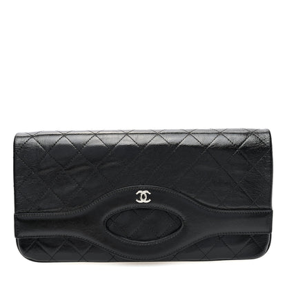 Chanel Shiny Crumpled Calfskin Large 31 Pouch Black 1 of 8