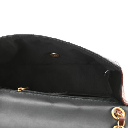 Chanel Calfskin Quilted Strap Into Flap Bag Black Brown 5 of 11