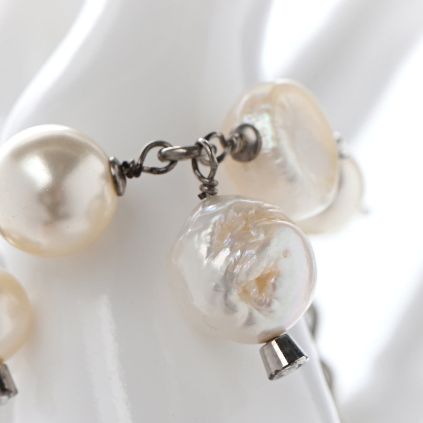 Pearl Crystal CC Bracelet Pearly White