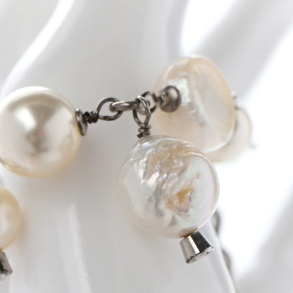 Chanel Pearl Crystal CC Bracelet Pearly White 6 of 7
