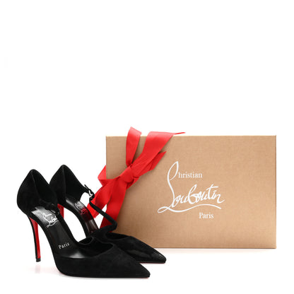 Christian Louboutin Veau Velours Miss Ziggyta 100 Pumps 36.5 Black 9 of 10