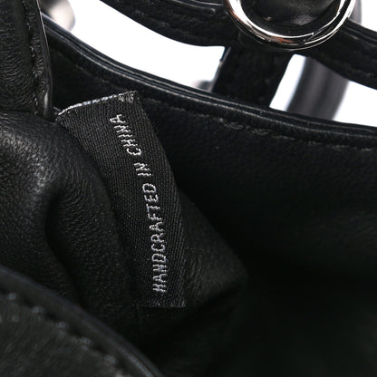 Alexander Wang Calfskin Crystal Embellished Roxy Mini Bucket Bag Black 8 of 11