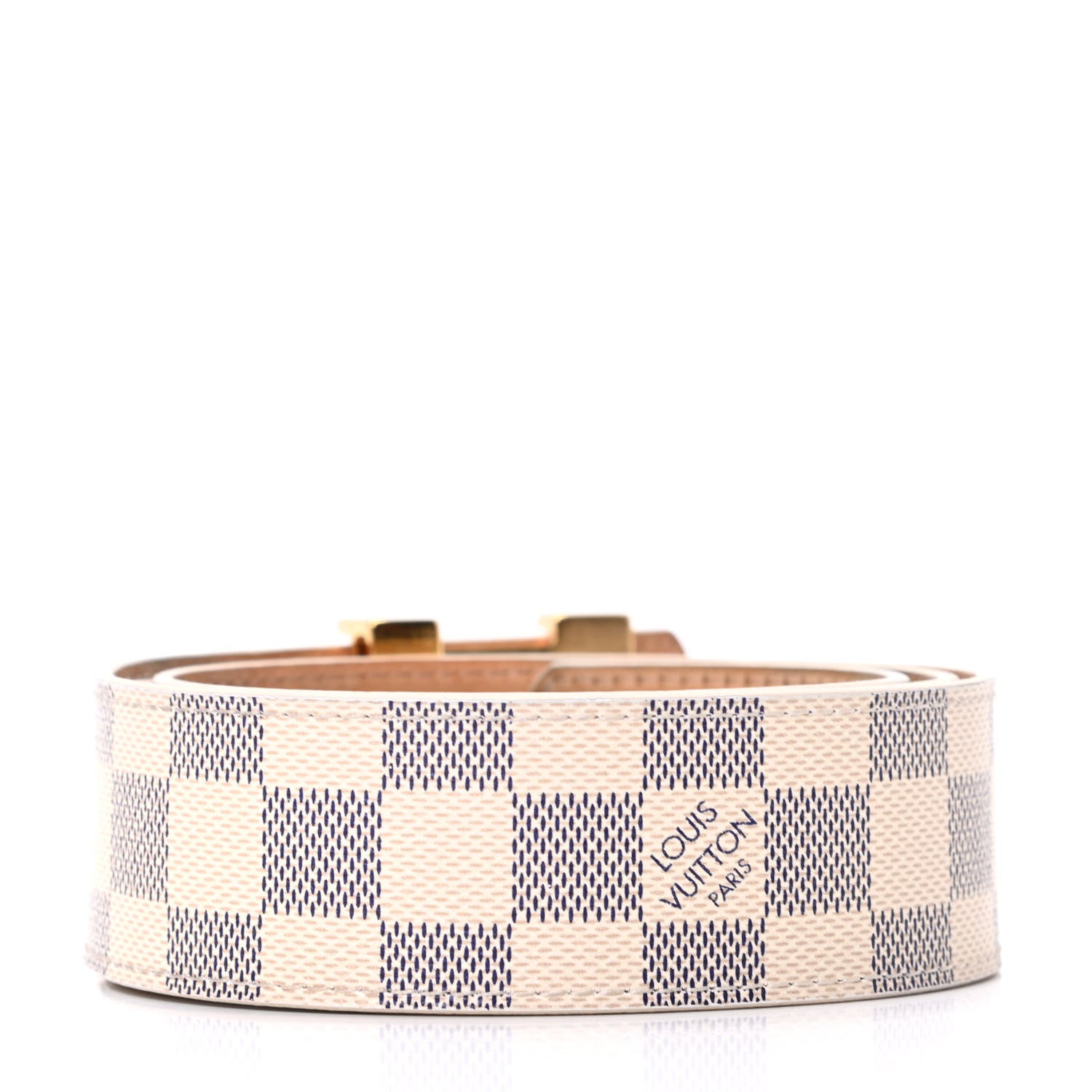 Louis Vuitton Damier Azur 40mm LV Initiales Belt 85 34 2 of 5