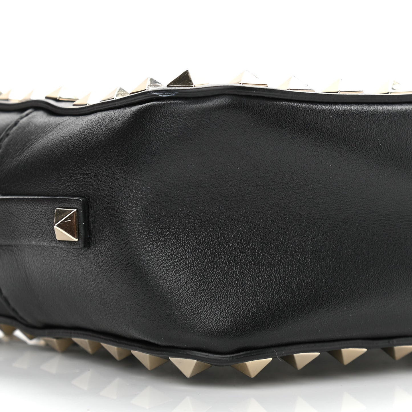 Calfskin Rockstud Camera Crossbody Bag Black
