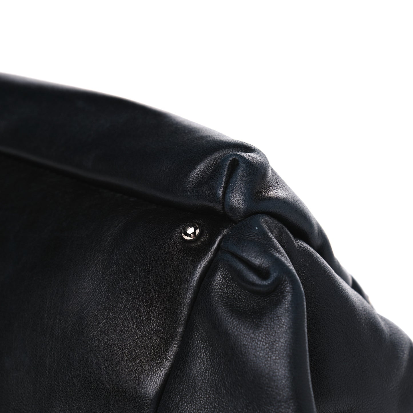 Lambskin Lax Accordion Hobo Black
