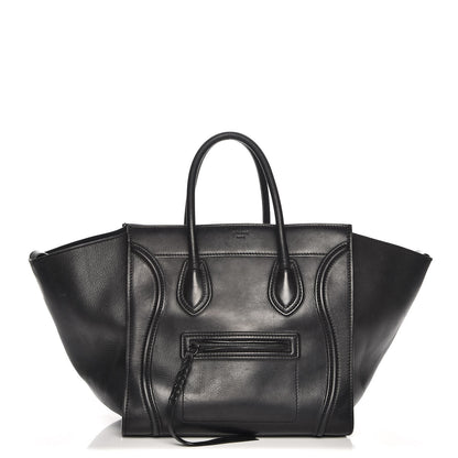 Celine Supple Calfskin Medium Phantom Luggage Black 1 of 8