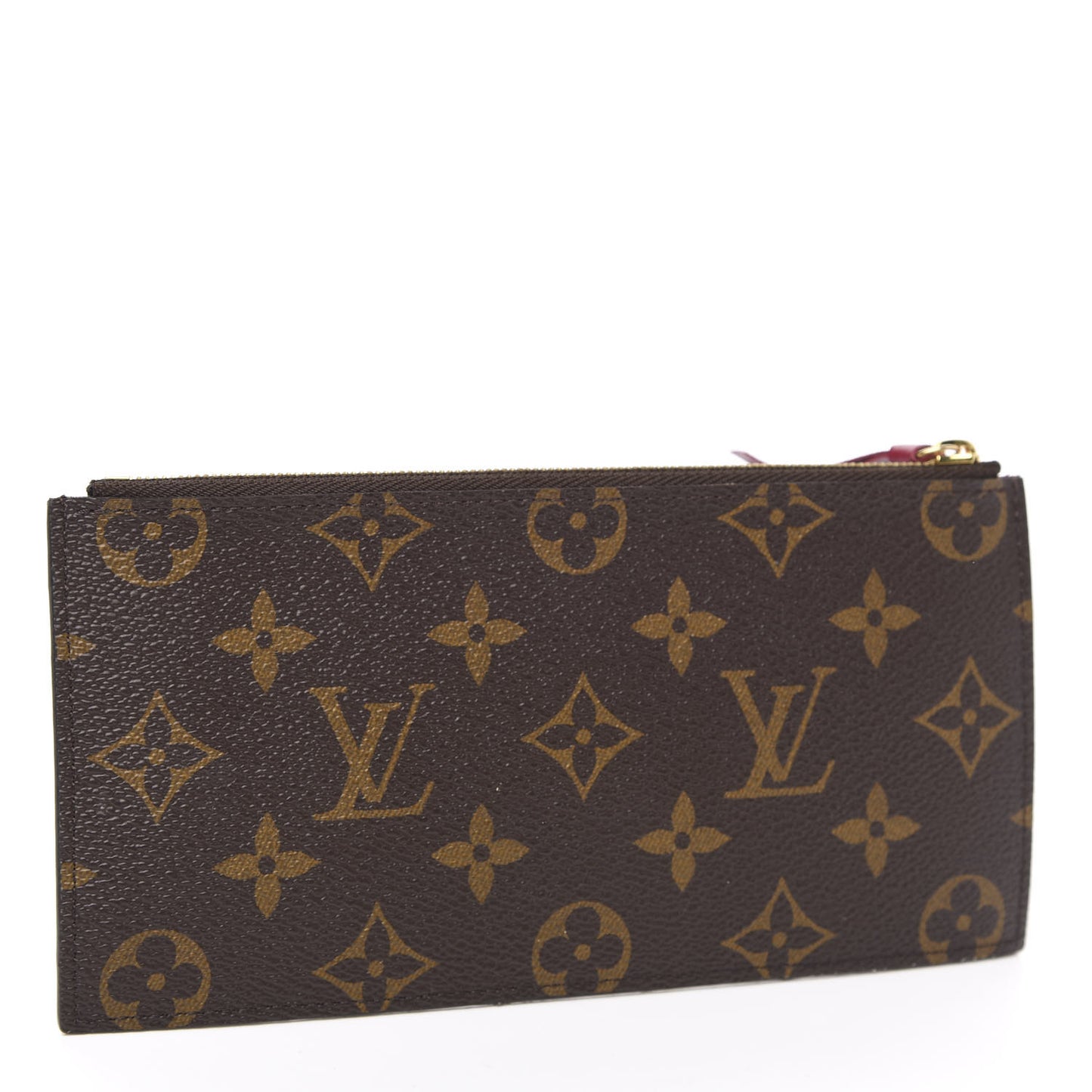 Monogram Felicie Chain Wallet Zippered Insert Fuchsia