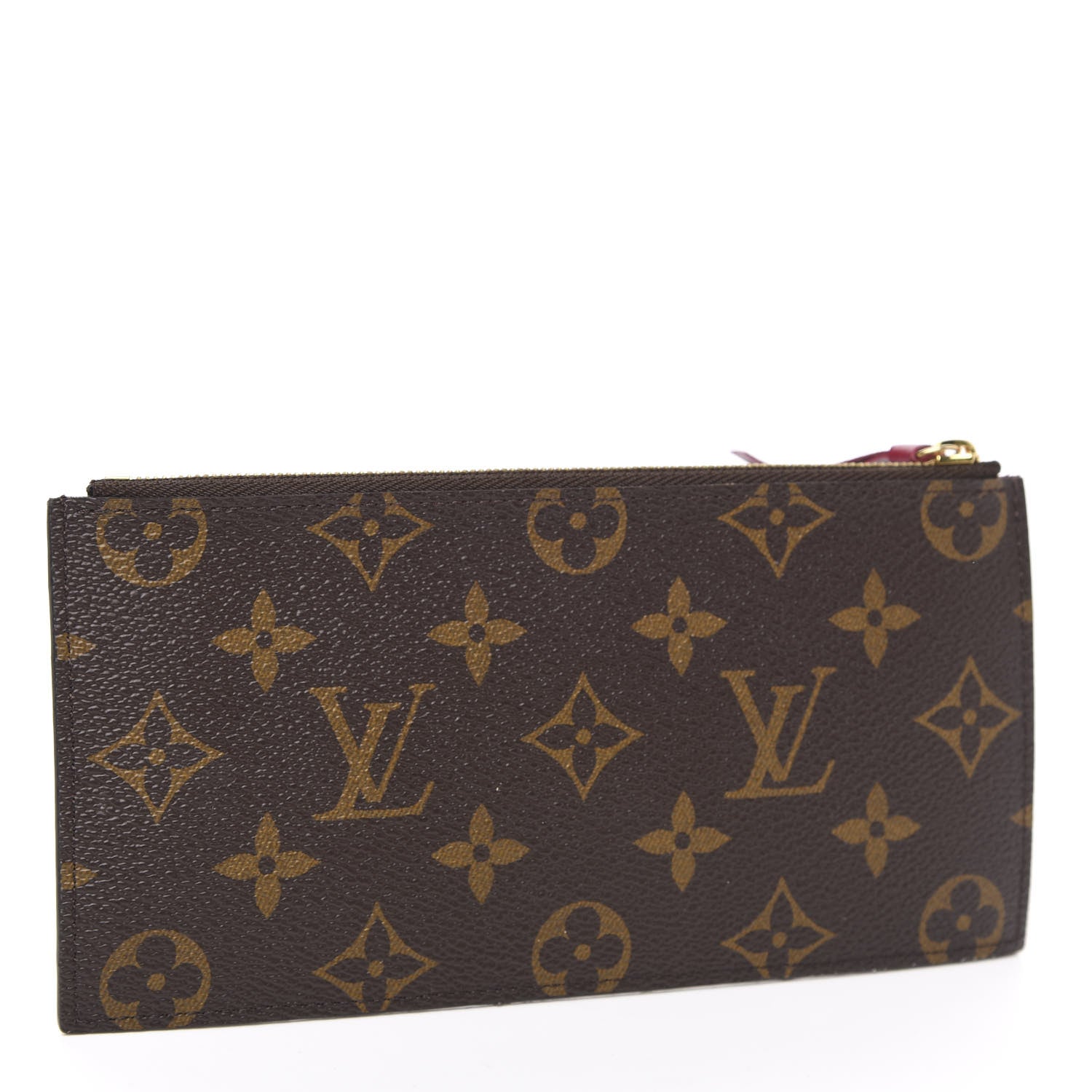 Louis Vuitton Monogram Felicie Chain Wallet Zippered Insert Fuchsia 3 of 6