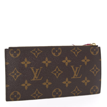 Louis Vuitton Monogram Felicie Chain Wallet Zippered Insert Fuchsia 3 of 6