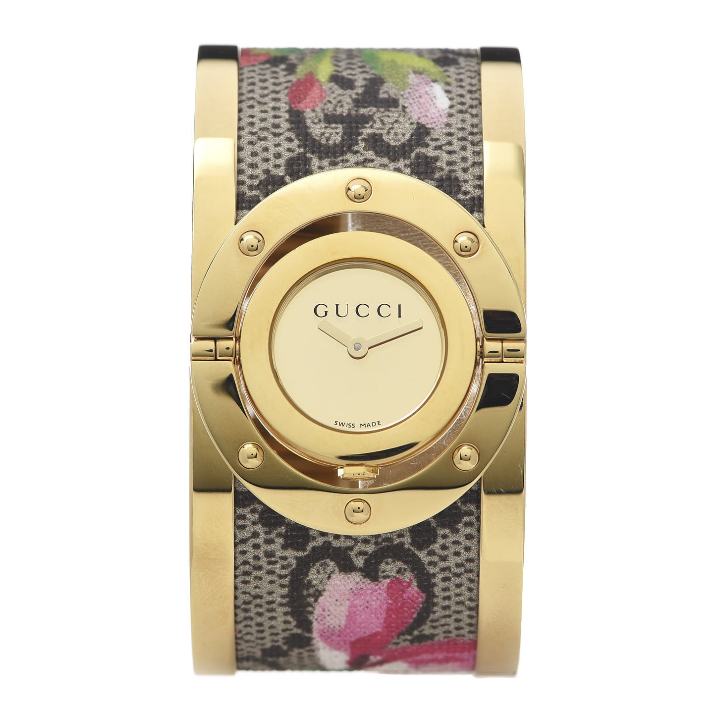Stainless Steel Canvas 33mm Twirl GG Supreme Blooms Quartz Watch
