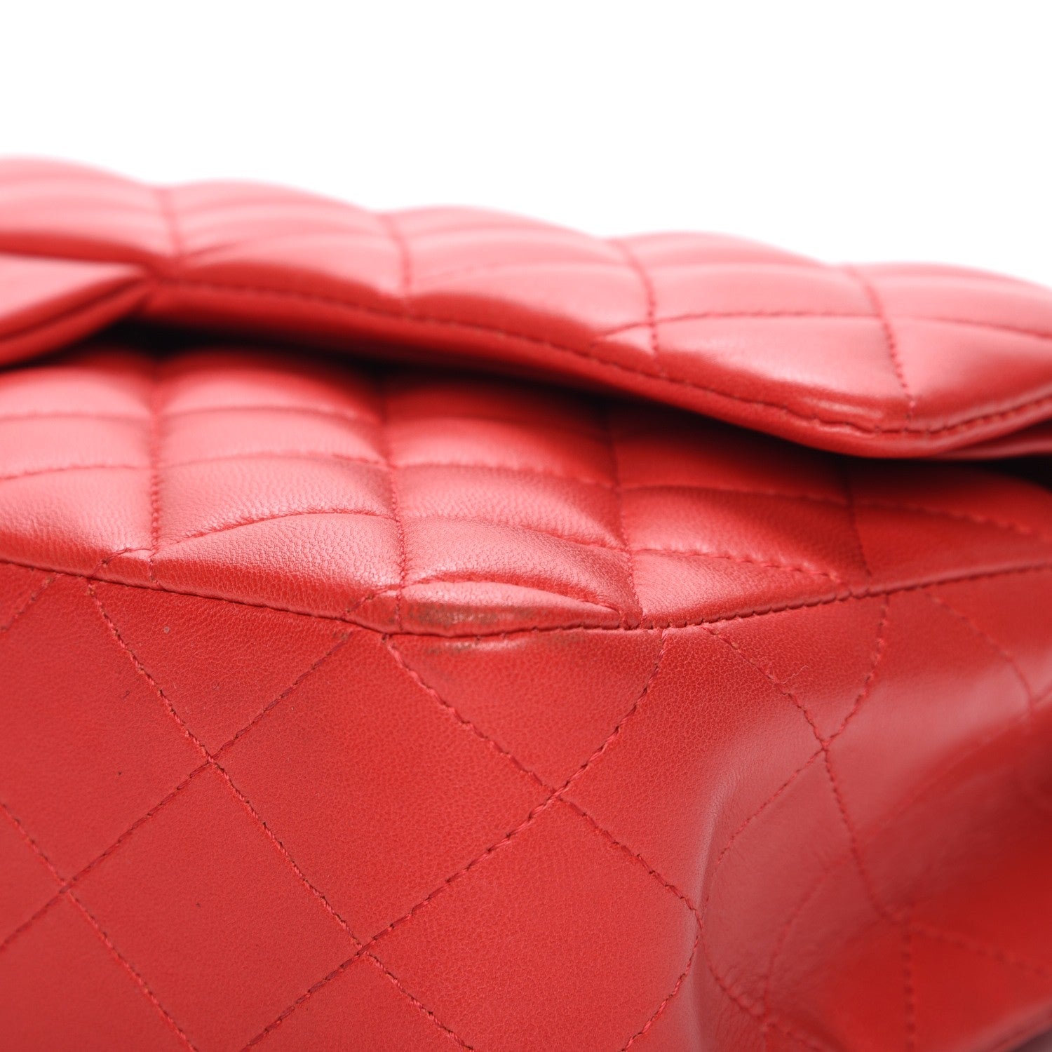 Chanel Lambskin Quilted Medium Double Flap Red 11 of 11