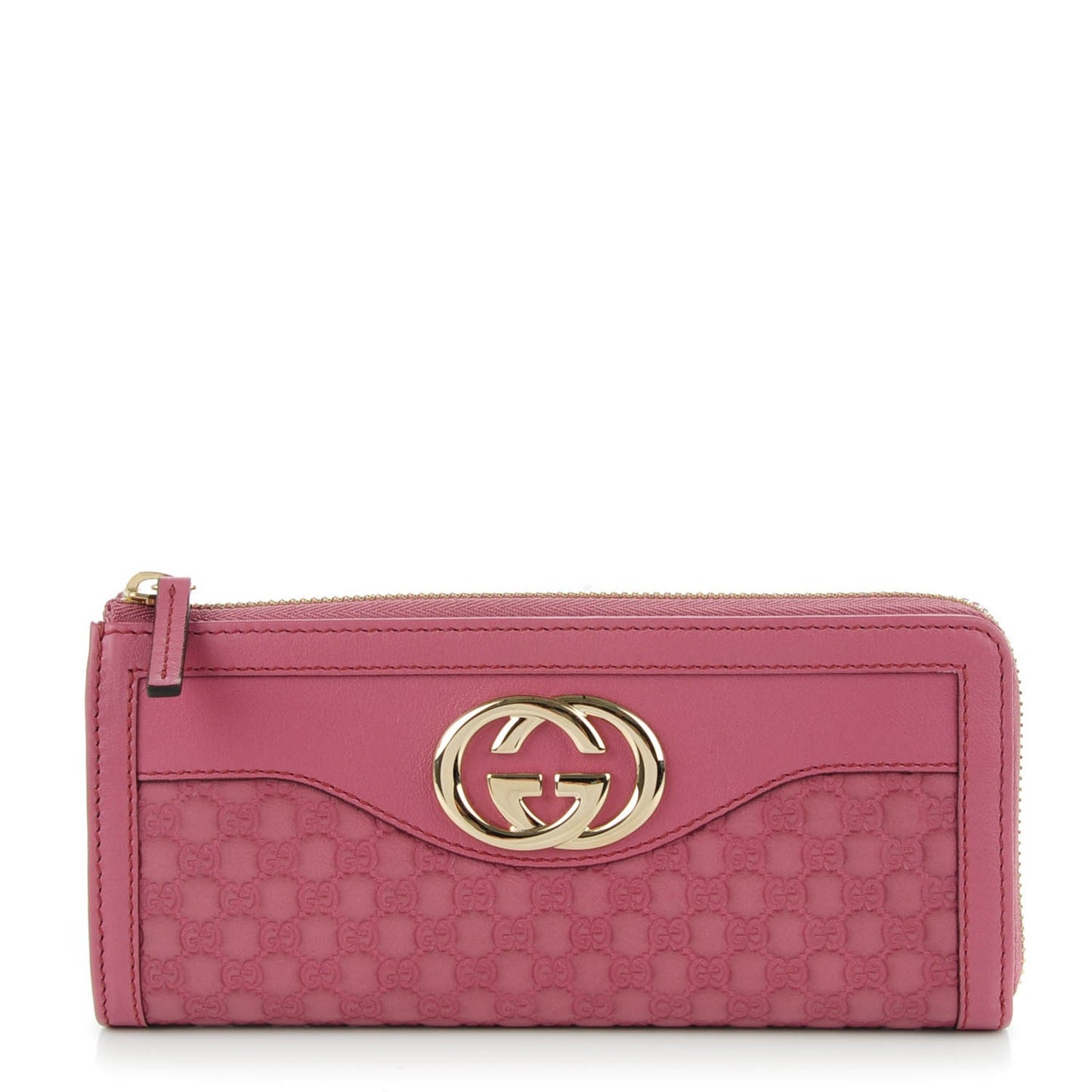 Microguccissima Sukey Zip Around Wallet Vintage Rose
