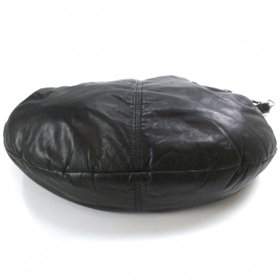 MARNI Lambskin Balloon Satchel Black