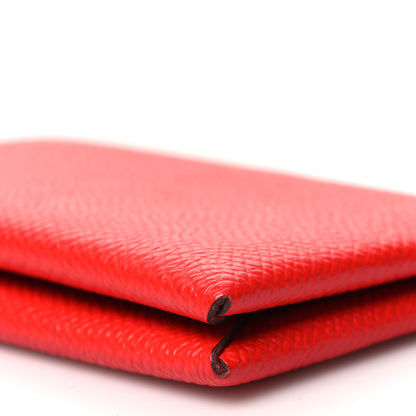 Hermes Epsom Calvi Card Case Rouge De Coeur 12 of 12