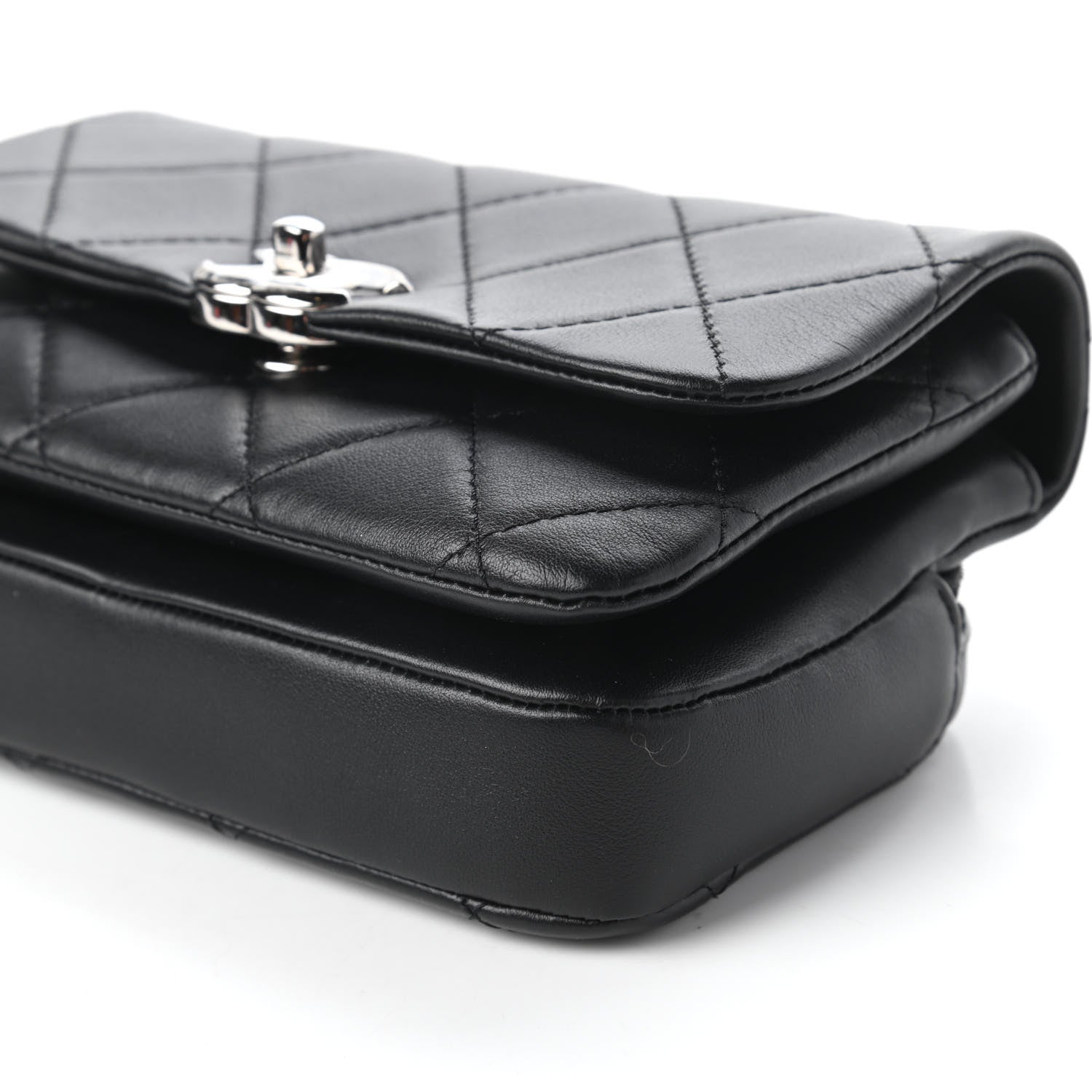 Chanel Lambskin Quilted CC Flap Black 8 of 12
