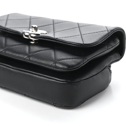 Chanel Lambskin Quilted CC Flap Black 8 of 12