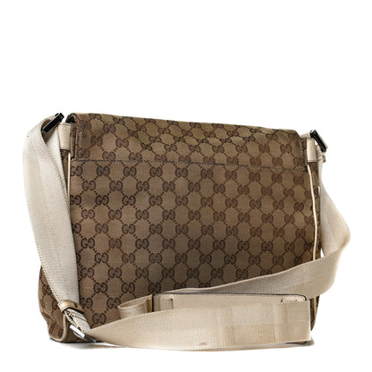 Gucci Monogram Small Flap Messenger Bag Beige Off White 4 of 22