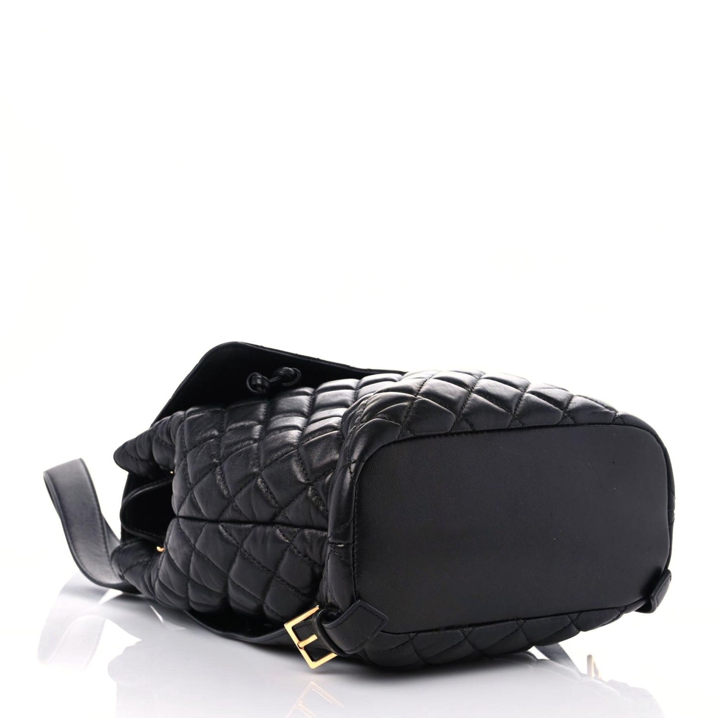 Calfskin Quilted Medusa Backpack Black