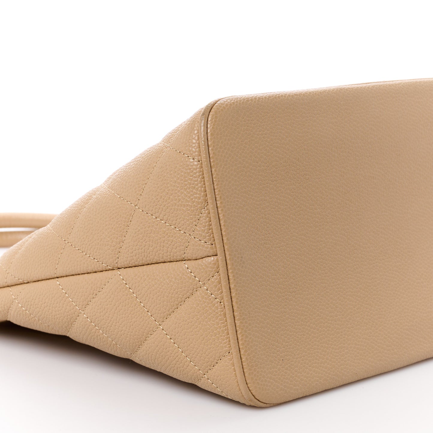 Caviar Quilted Medallion Tote Beige