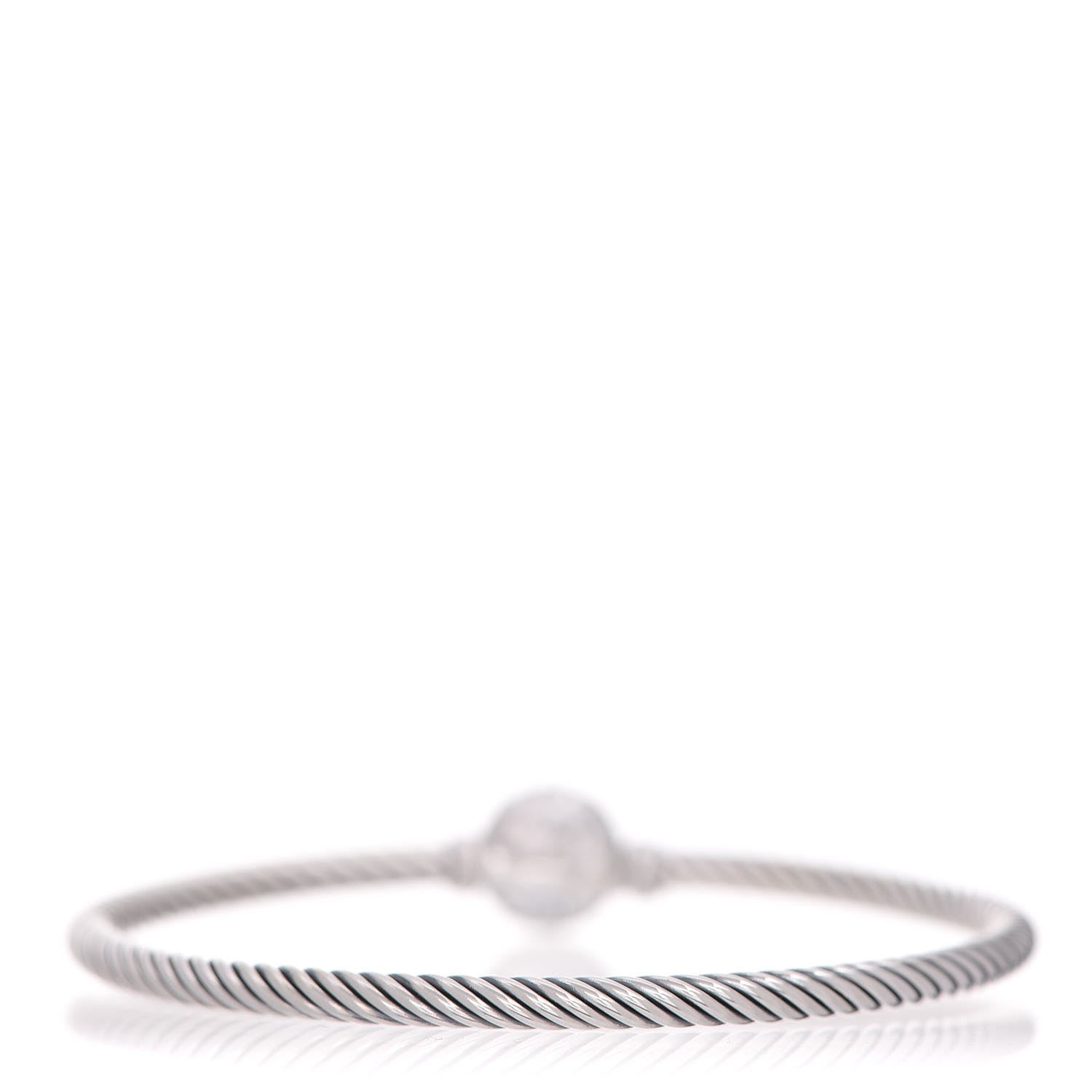 David Yurman Sterling Silver Pearl 3mm Chatelaine Bracelet 3 of 4