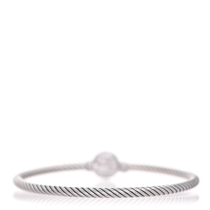 David Yurman Sterling Silver Pearl 3mm Chatelaine Bracelet 3 of 4