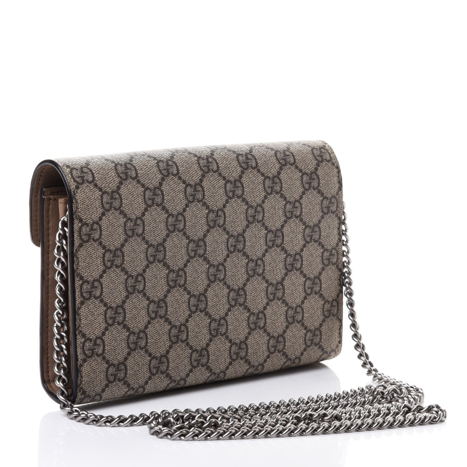 Gucci GG Supreme Monogram Mini Dionysus Chain Wallet Beige Taupe 2 of 4