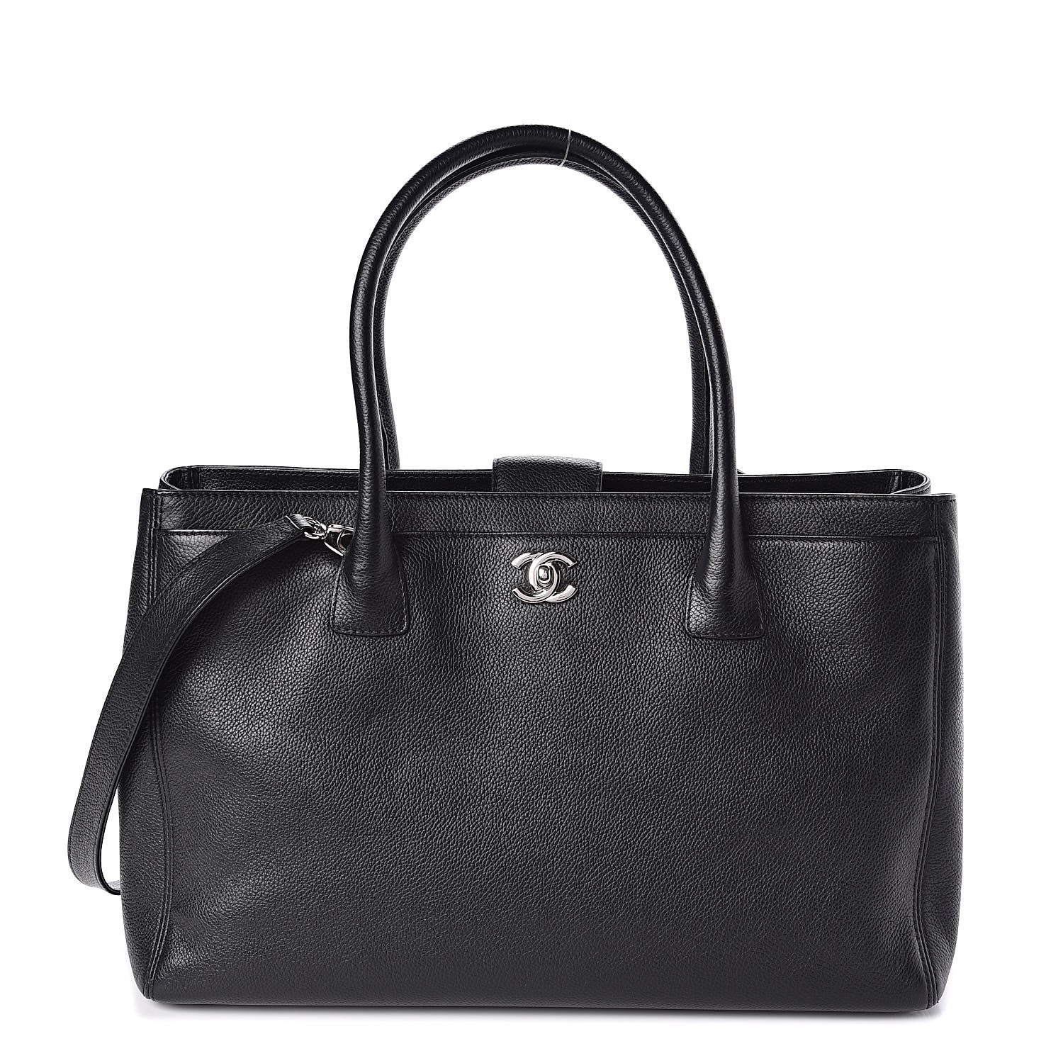 Chanel Calfskin Cerf Shopper Tote Black 1 of 11