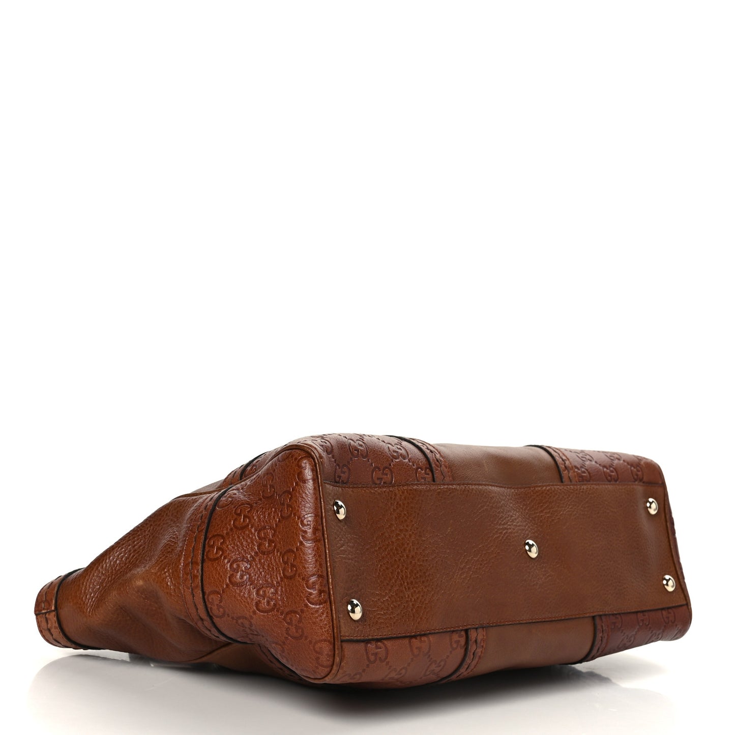 Guccissima Trim Large Signoria Tote Brown
