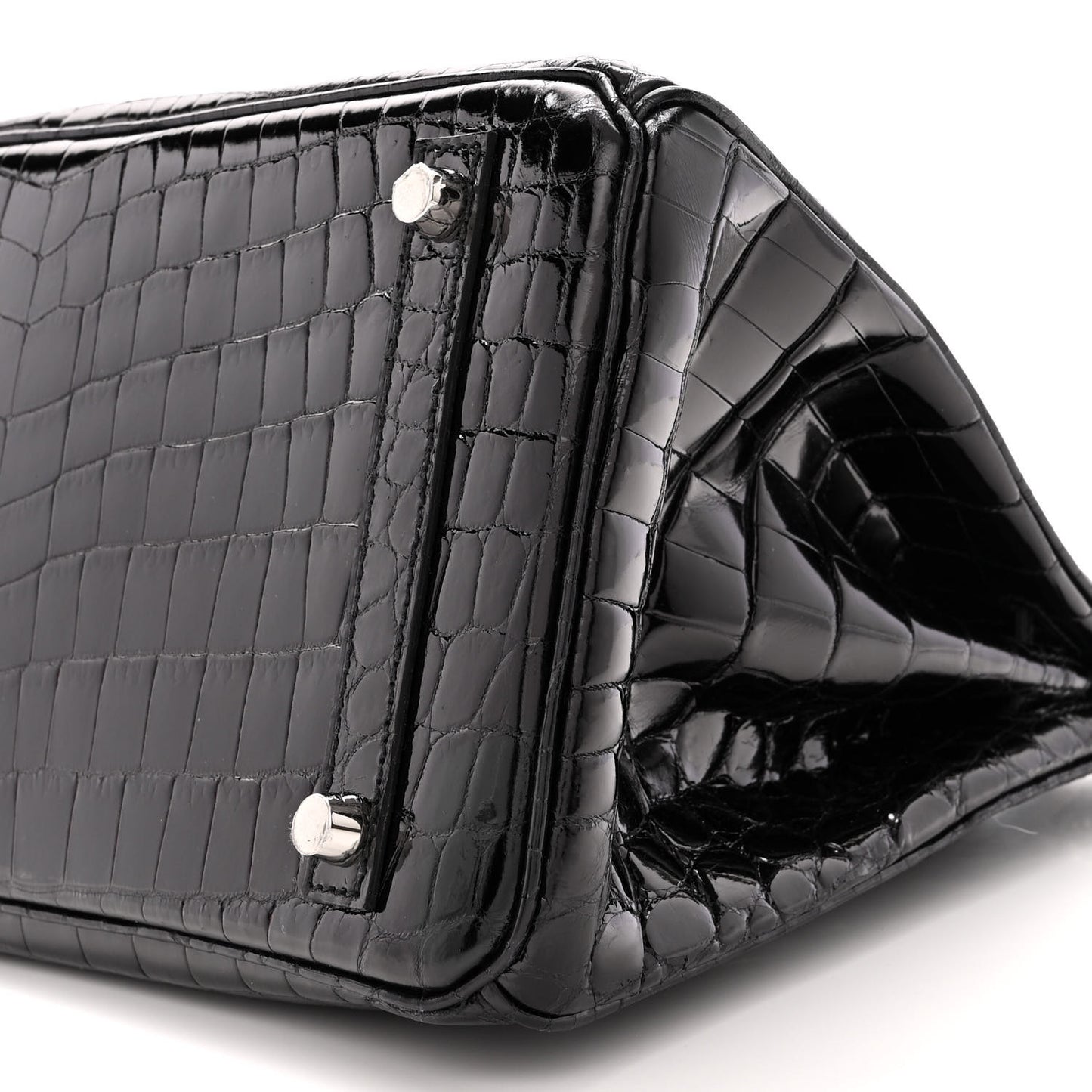 Shiny Niloticus Crocodile Birkin 30 Black