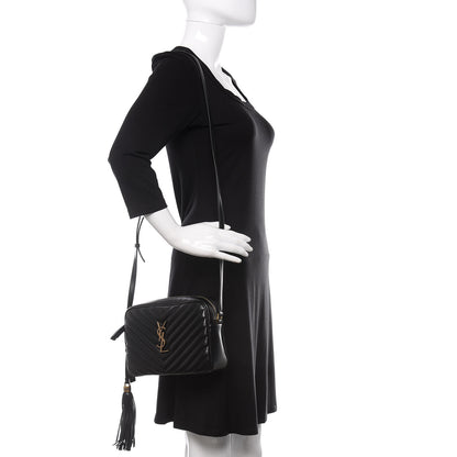 Saint Laurent Calfskin Matelasse Monogram Lou Camera Bag Black 2 of 10
