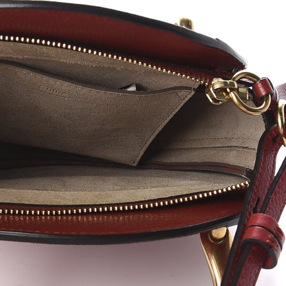 Chloe Shiny Goatskin Smooth Calfskin Suede Small Pixie Bag Dahlia Red 7 of 9