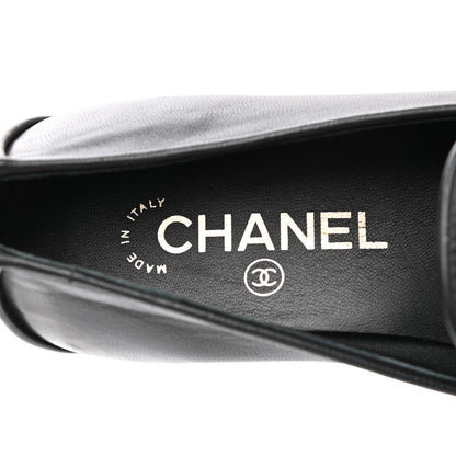 Chanel Lambskin Quilted Boy Loafers 36.5 Black 6 of 11