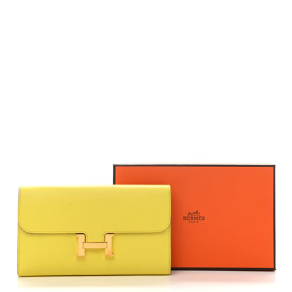 Hermes Epsom Constance Long Wallet Lime 9 of 9