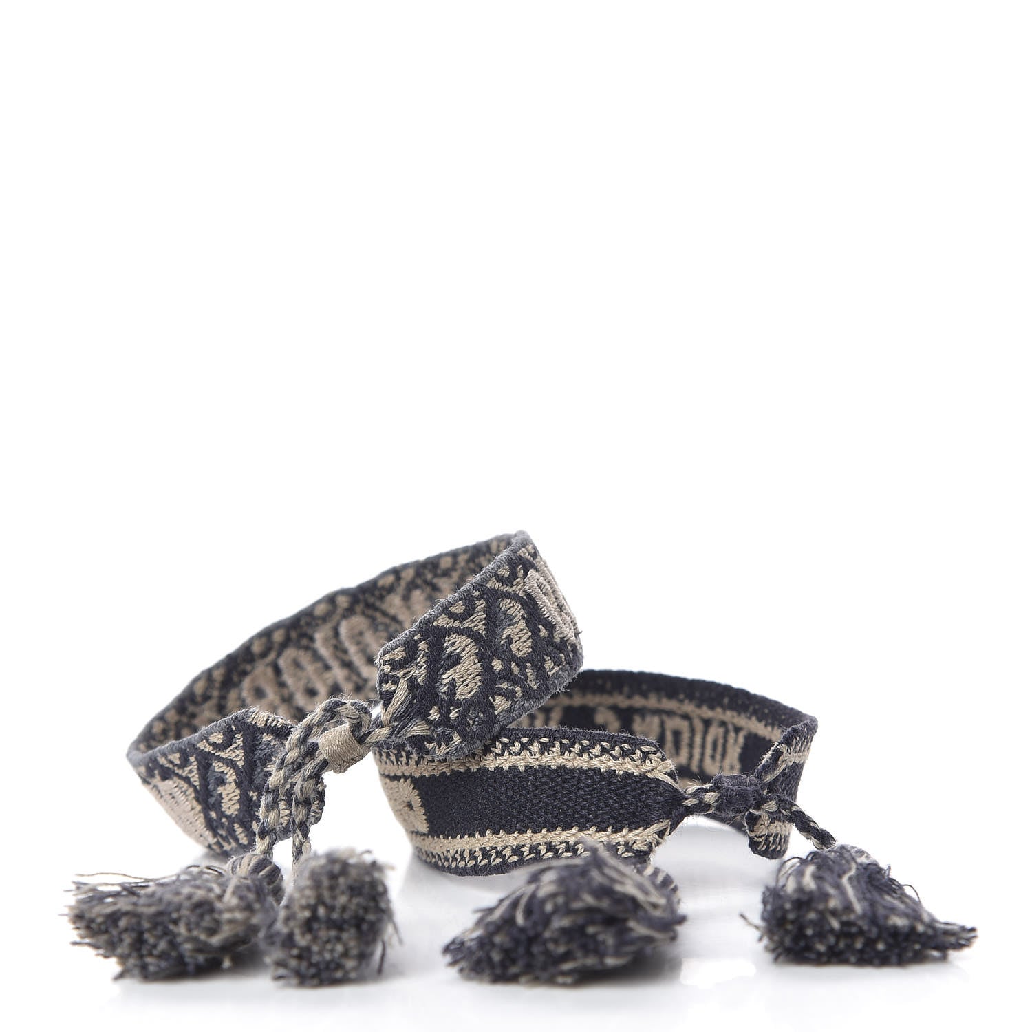Christian Dior Woven Cotton J'Adior Friendship Bracelet Set Navy 3 of 3