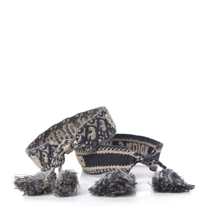 Christian Dior Woven Cotton J'Adior Friendship Bracelet Set Navy 3 of 3