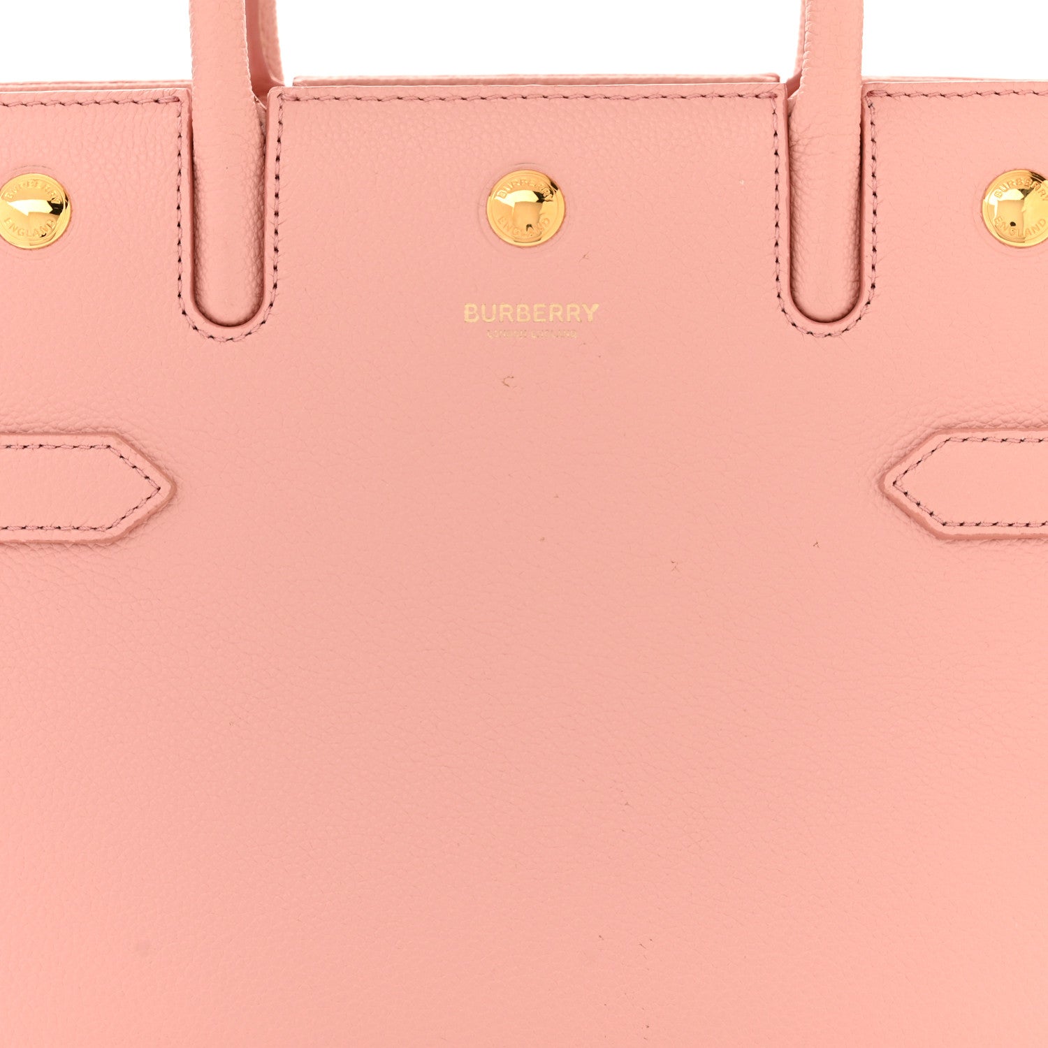 Burberry Grainy Calfskin Mini Two Handle Title Bag Blush Pink 7 of 10